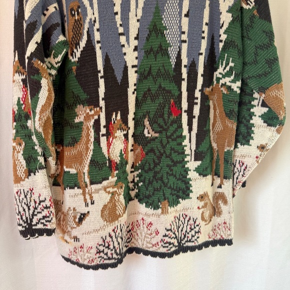 Vintage Crossings Forest Scene Women's Sweater Size Medium - Picture 6 of 10